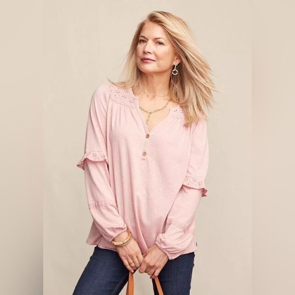 NWT Matilda Jane Heart to Heart Possibilities Pink Knit Women's Top Sz S Small